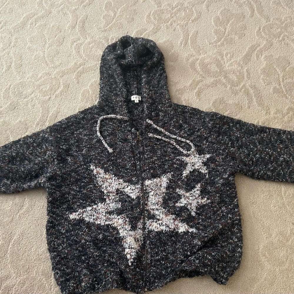 Pol star zippered hoodie.